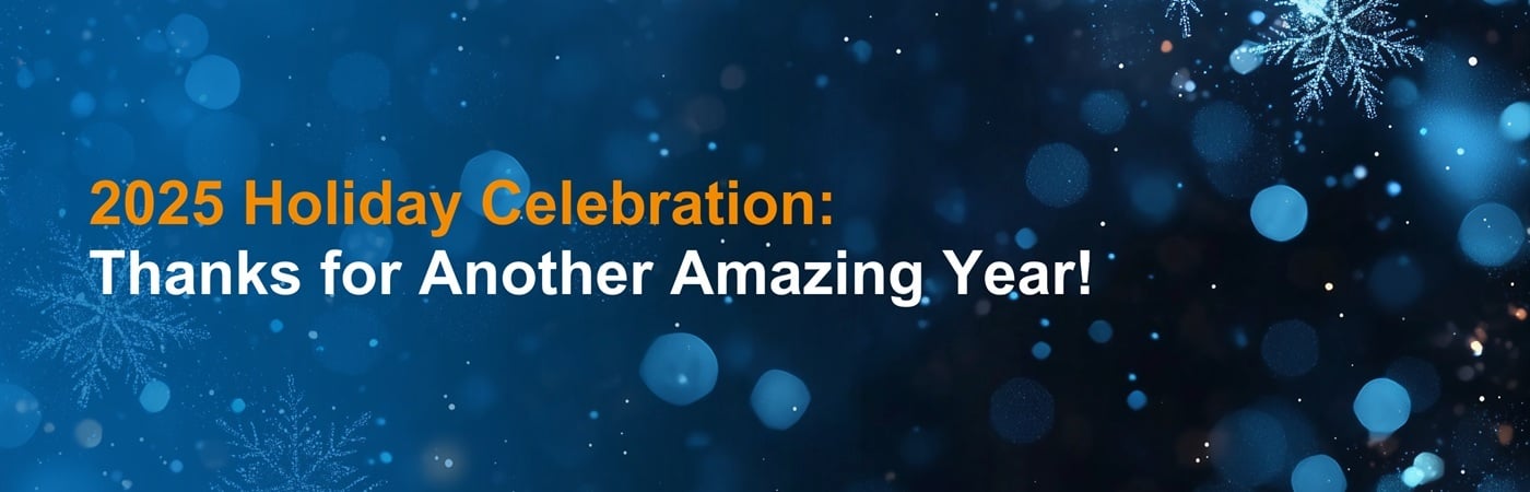 Holiday-themed banner image with the text, '2025 HealthTrust Holiday Party: Celebrating Another Amazing Year!'