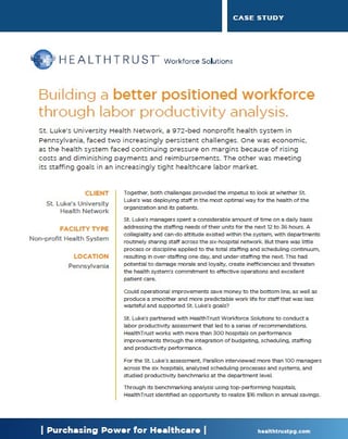 Building a Better Positioned Workforce through Labor Productivity Analysis